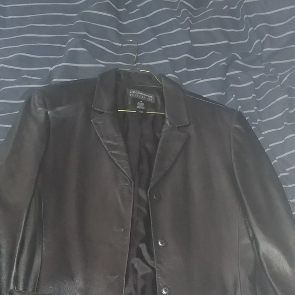 Liz claiborne leather coat - Picture 1 of 2